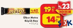 ÜLKER METRO BÜYÜK BOY ÇİKOLATA 50,4 G fiyat ve kampanya bilgisi
